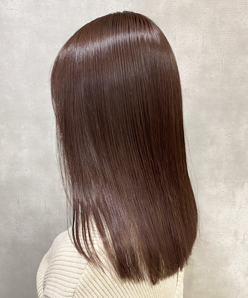 smooth straightened long hairstyle